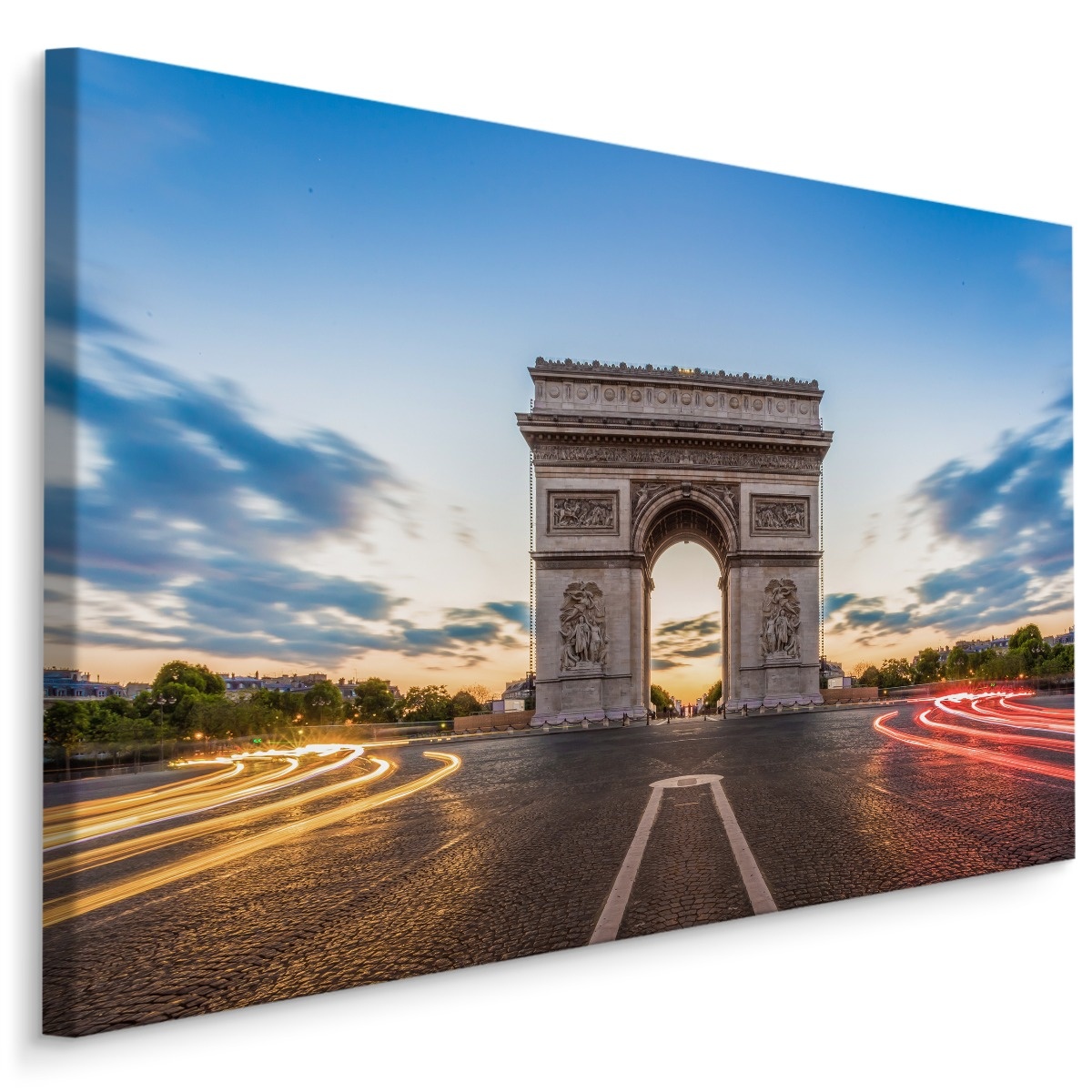Schilderij - Arc de Triomphe, Parijs, Premium Print afbeelding