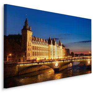 Schilderij - La Conciergerie, Parijs, Premium print, 5 maten