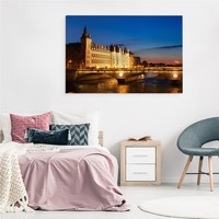 Schilderij - La Conciergerie, Parijs, Premium print, 5 maten