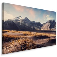 Schilderij - Vestrahorn Berg, IJsland, Premium Print