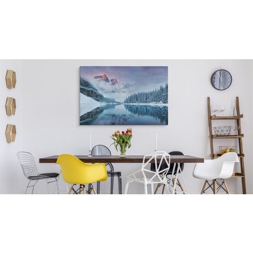 Schilderij - Prachtig Berglandschap in de Winter, Premium Print