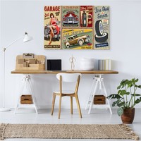 Schilderij - Collage van Garage doeken, 5 maten, Premium Print