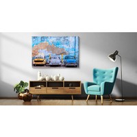 Schilderij - Oldtimers in Cuba, 5 maten, Premium Print