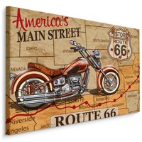 Schilderij - Route66, America's Mainstreet, Premium print