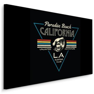 Schilderij - Paradise Beach, California, L.A., Premium Print