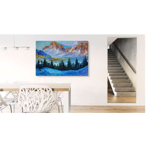 Schilderij - Colorado Rockies, USA, Premium Print op Canvas