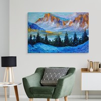 Schilderij - Colorado Rockies, USA, Premium Print op Canvas