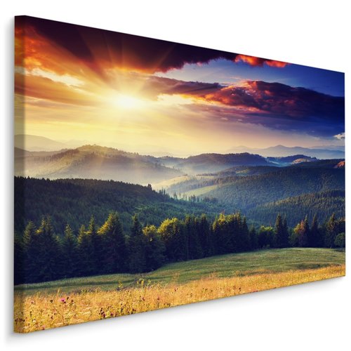 Schilderij - Karpaten (Carpathian Mountains) Ukraine, Premium Print
