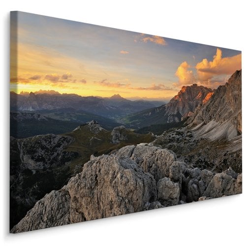 Schilderij - Dolomieten, Italië, Berglandschap, Premium Print