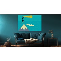 Schilderij - Spioneren op een Berg, 5 maten, Premium Print Schilderij - Spioneren op een Berg, 5 maten, Premium Print