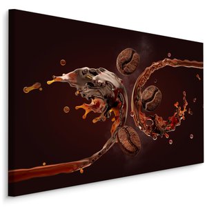 Schilderij - Geroosterde Arabica Bonen, Premium Print Schilderij - Geroosterde Arabica Bonen, Premium Print