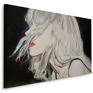 Schilderij - Moderne Vrouw, Premium Print op Canvas