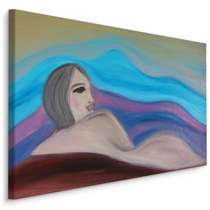 Schilderij - Abstracte Vrouw, 5 maten, Premium Print