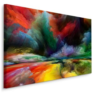 Schilderij - De Weg in Abstractie, Print op Canvas, Premium Print Schilderij - De Weg in Abstractie, Print op Canvas, Premium Print