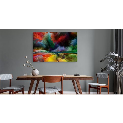 Schilderij - De Weg in Abstractie, Print op Canvas, Premium Print