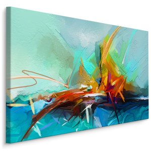 Schilderij - Abstracte Zeilboot (print op canvas) Premium Print Schilderij - Abstracte Zeilboot (print op canvas) Premium Print
