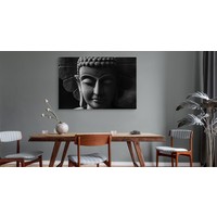 Schilderij - Hoofd van Boeddha, Premium Print
