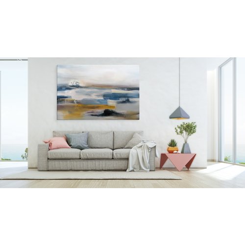 Schilderij - Abstract Landschap, Premium Print