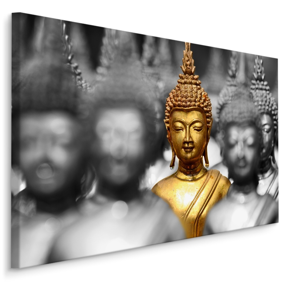 Schilderij - Gouden Boeddha, Premium Print afbeelding