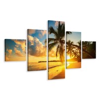 Schilderij - Tropisch strand Punta Beach, Dominicaanse Republiek, Premium Print