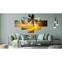 Schilderij - Tropisch strand Punta Beach, Dominicaanse Republiek, Premium Print