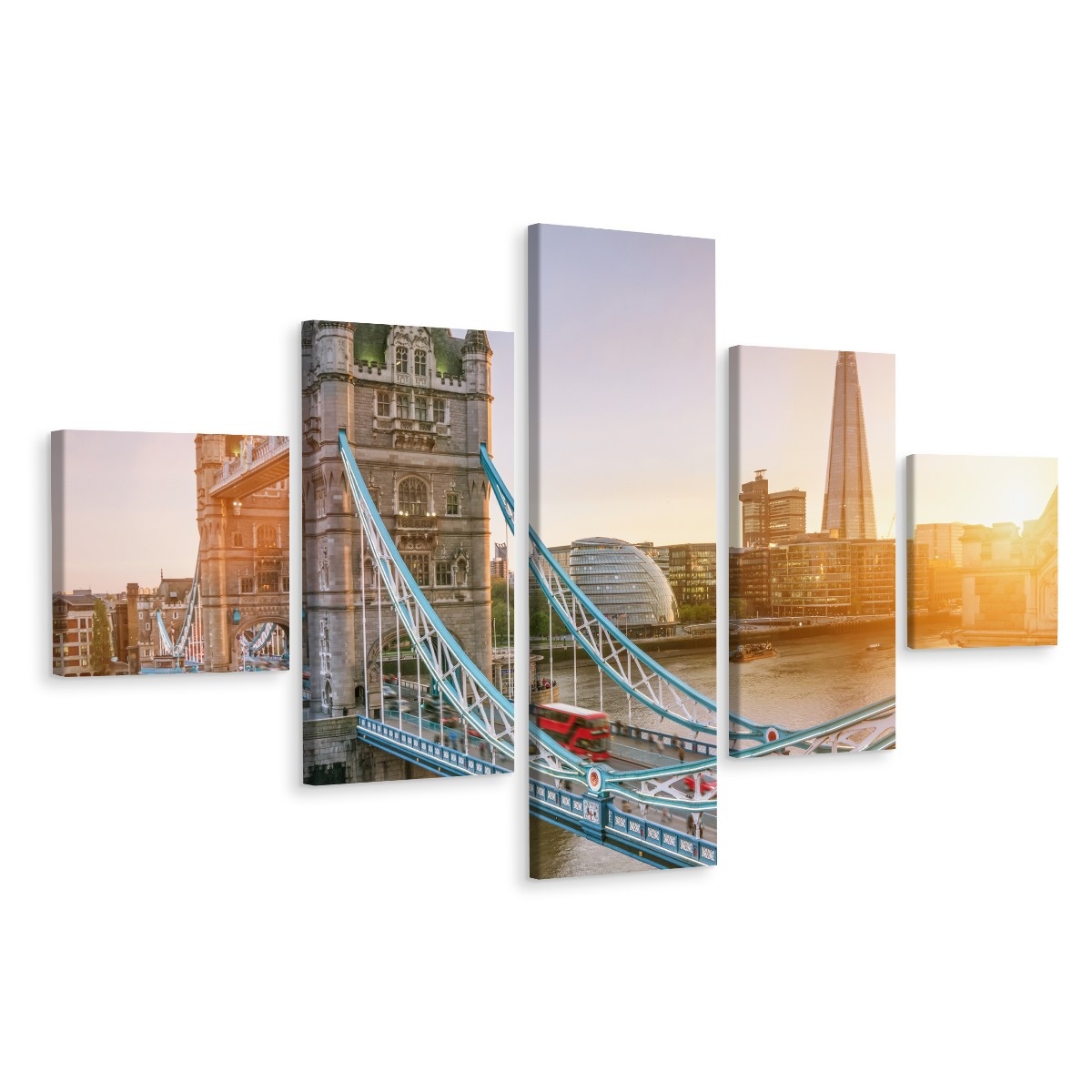 Schilderij - Tower Bridge, Londen, Multikleur, Premium Print afbeelding