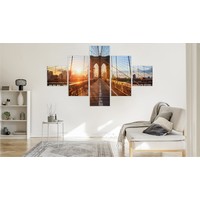 Schilderij - Brooklyn Bridge, USA, close up, Premium Print Schilderij - Brooklyn Bridge, USA, close up, Premium Print