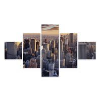 Schilderij - Uitzicht over New York, 3 maten, Premium Print