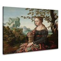 Karo-art Schilderij - Jan van Scorel, Maria Magdalena, ca 1530,   100x90cm