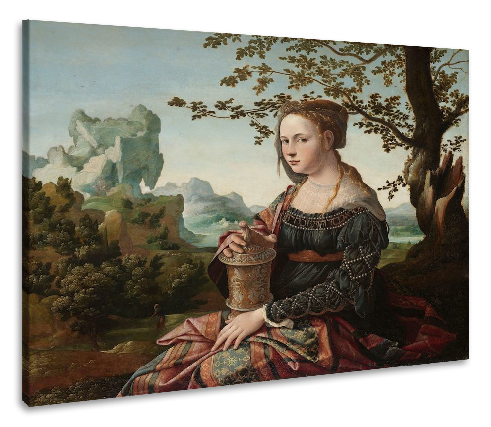 Schilderij - Jan van Scorel, Maria Magdalena, ca 1530, 100x90cm