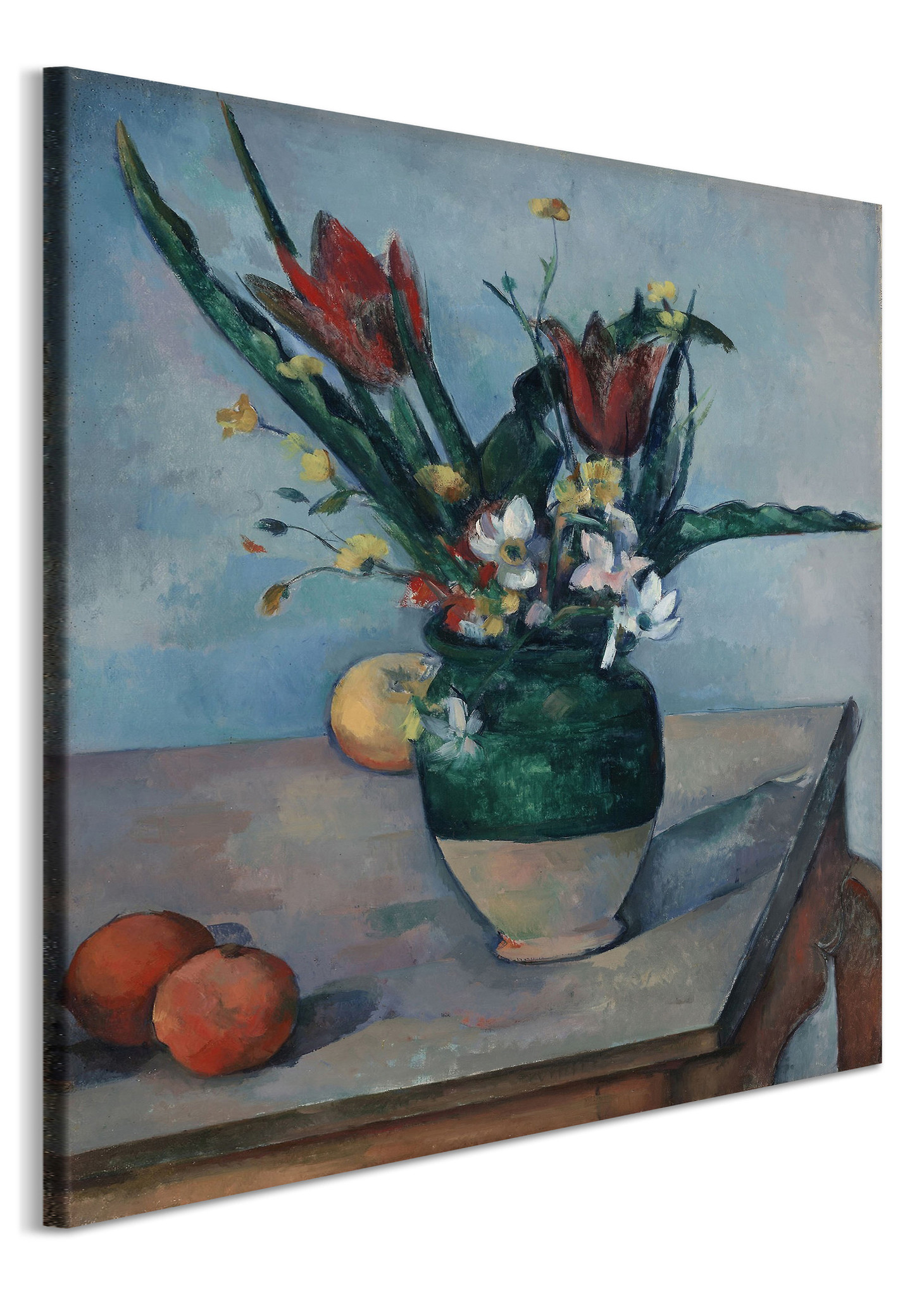 Schilderij - Paul C?zanne - Vaas met tulpen, ca. 1890, 70x100cm