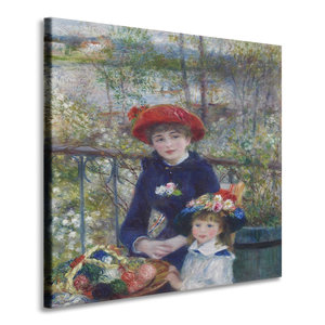 Karo-art Schilderij - Pierre-Auguste Renoir - Two Sisters (On the Terrace),  80x100cm