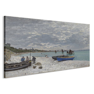 Karo-art Schilderij - Claude Monet, The Beach at Sainte-Adresse,  1867,  Premium print