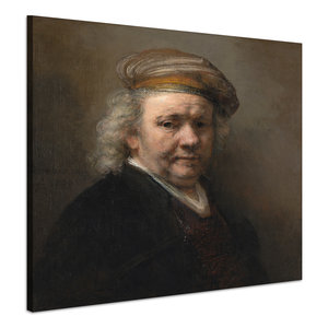 Karo-art Schilderij - Rembrandt van Rijn, Zelfportret, 1669, 90x100 cm