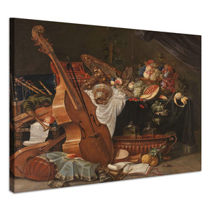 Karo-art Schilderij - Johann Friedrich Grueber, Stilleven, 1662 - 1681, 100x90cm