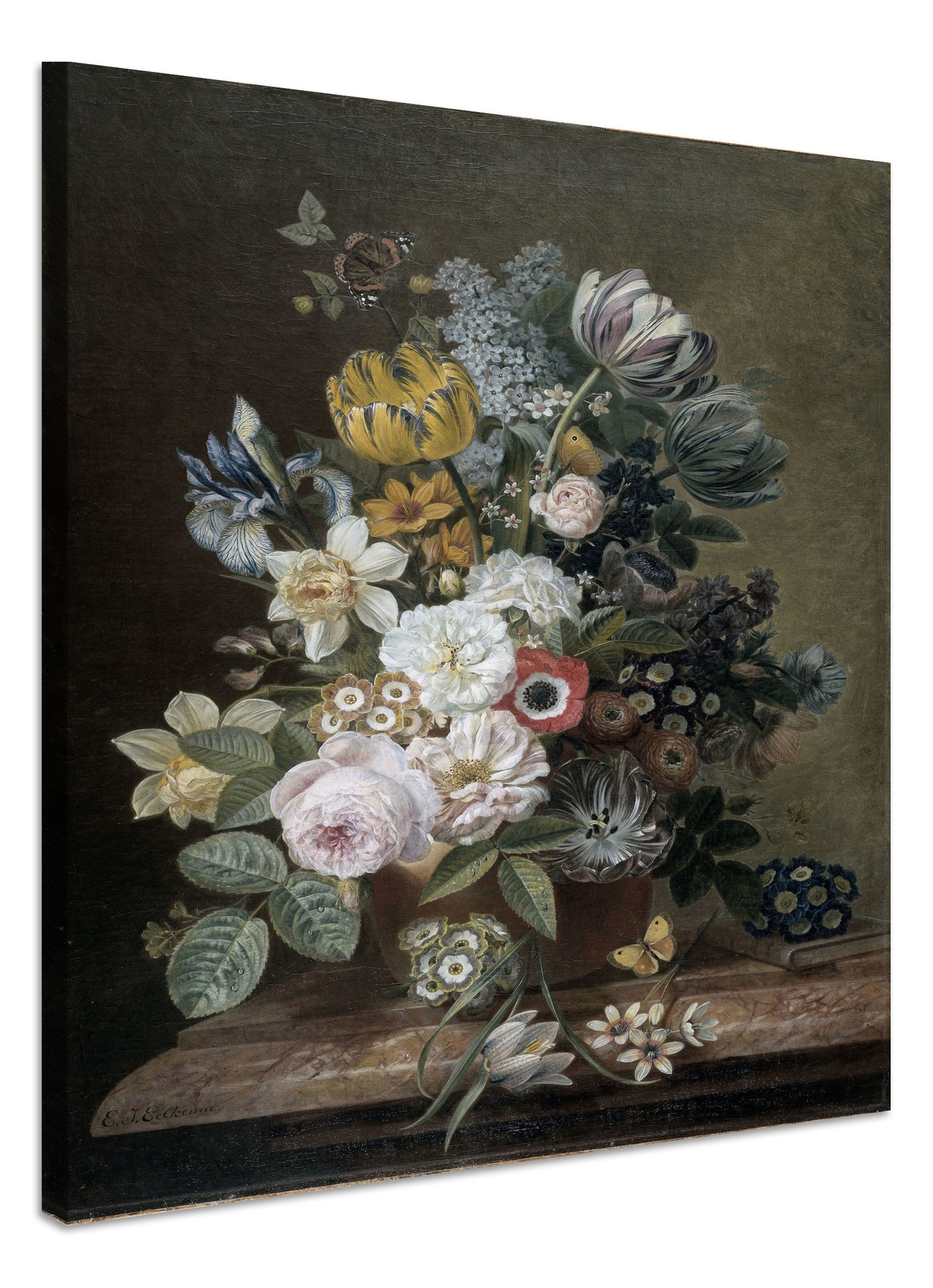 Schilderij - Eelke Jelles Eelkema, Stilleven, 1815 - 1839, 70x100cm afbeelding