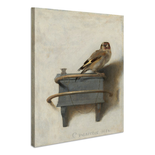 Karo-art Schilderij Carel Fabritius - Het puttertje, 1654, reproductie, Premium print