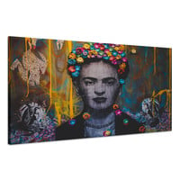 Karo-art Schilderij - Frida Kahlo - Mexicaanse kunstschilderes, Premium Print