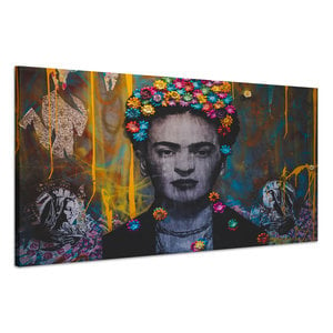 Karo-art Schilderij - Frida Kahlo - Mexicaanse kunstschilderes, Premium Print