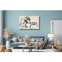 Karo-art Schilderij - Abstracte Vrouw, Rotate, Ground, Premium Print, wanddecoratie