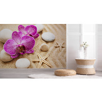 Fotobehang - Orchidee op het strand, Spa, inspiratie, zeester, in 11 maten te koop, incl behanglijm