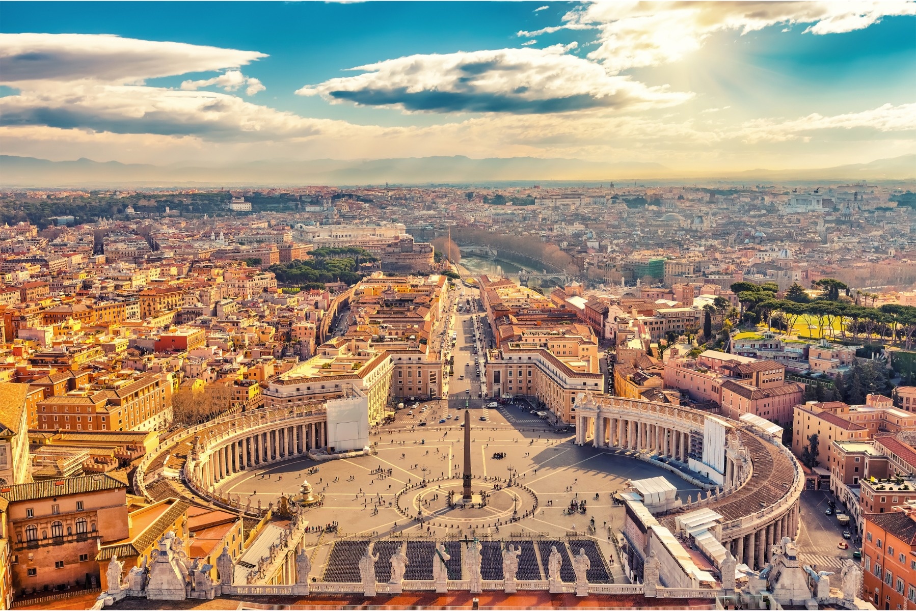 Photo wallpaper St Peter&apos;s Square in the Vatican Non-woven 104x 70,5 cm FT-2627-VEM