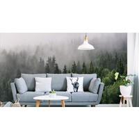 Fotobehang - Bomen in de mist, Bos, 11 maten, Premium Print, inclusief behanglijm Fotobehang - Bomen in de mist, Bos, 11 maten, Premium Print, inclusief behanglijm