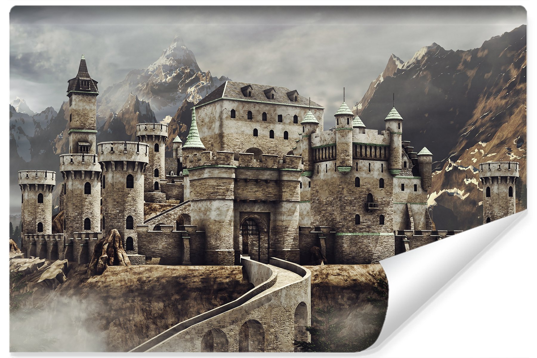 Photo wallpaper Medieval fantasy Castle Non-woven 104 x 70.5 cm FT-2840-VEM
