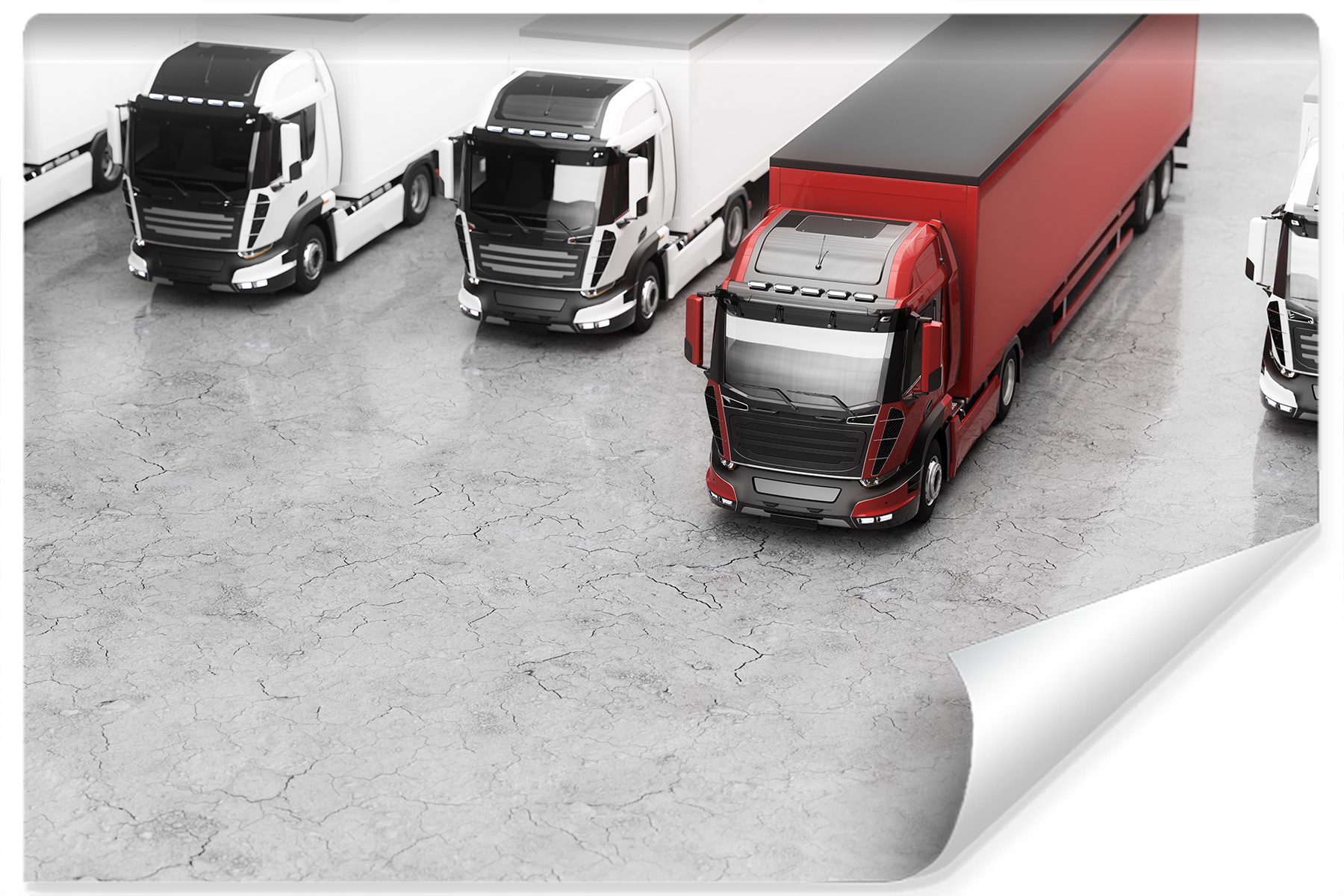 Photo wallpaper Fleet of Trucks Non-woven 104 x 70.5 cm FT-2896-VEM