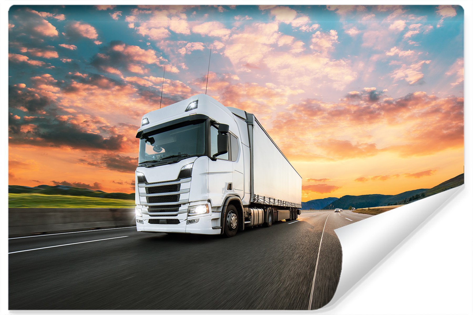 Photo wallpaper Truck with a beautiful sky Non-woven 104 x 70.5 cm FT-2898-VEM