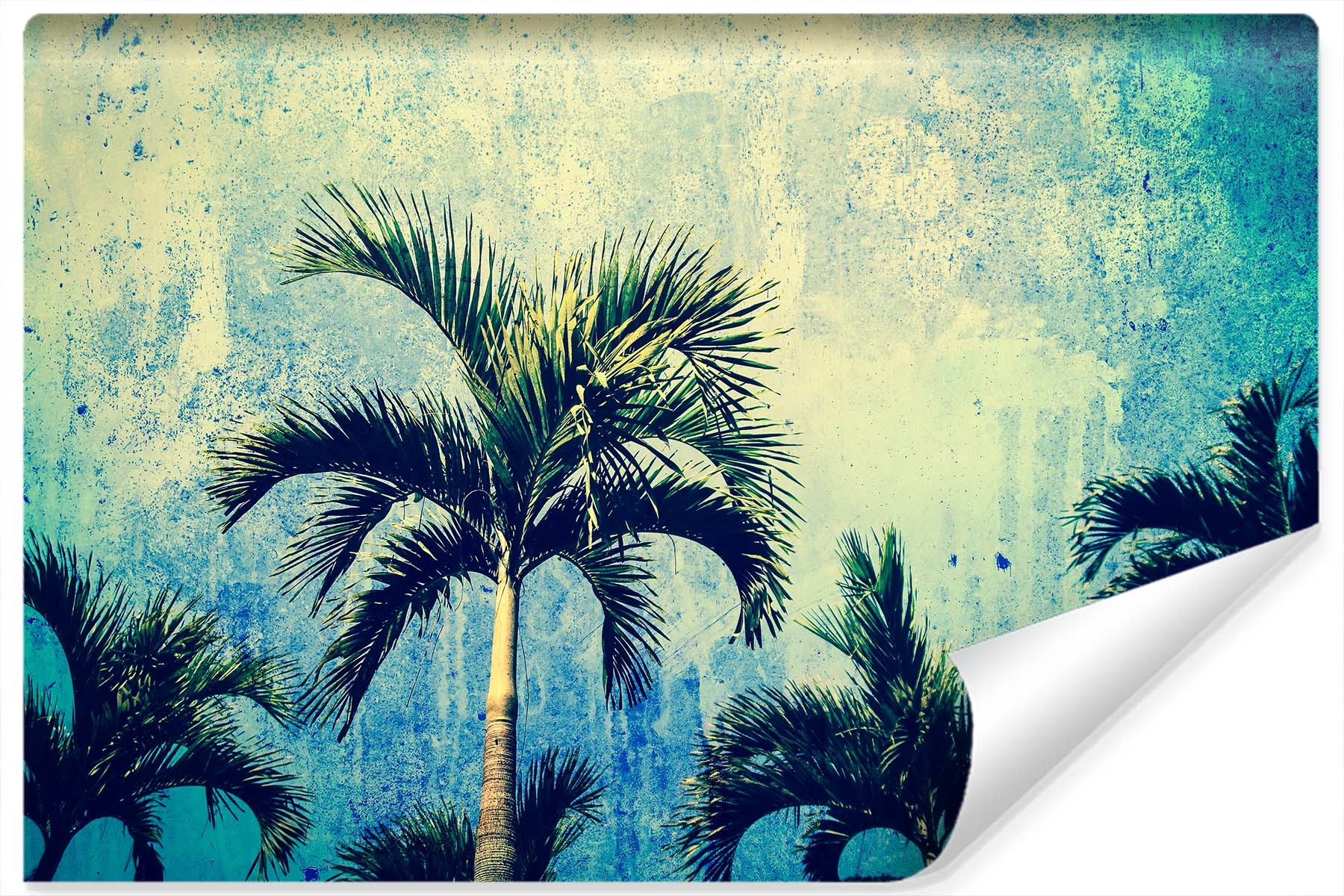 Photo wallpaper Palm trees in grunge style Non-woven 104x70,5 cm FT-3590-VEM