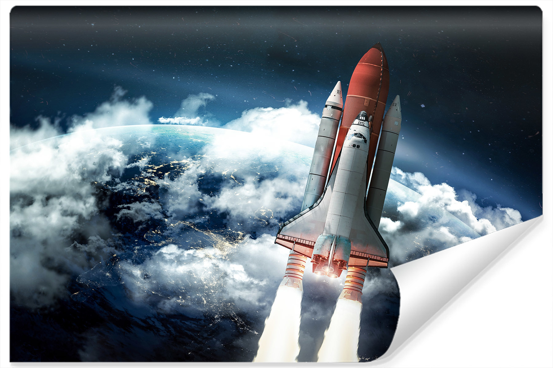 Photo wallpaper Space shuttle leaves the earth Non-woven 104x70,5 cm FT-3609-VEM