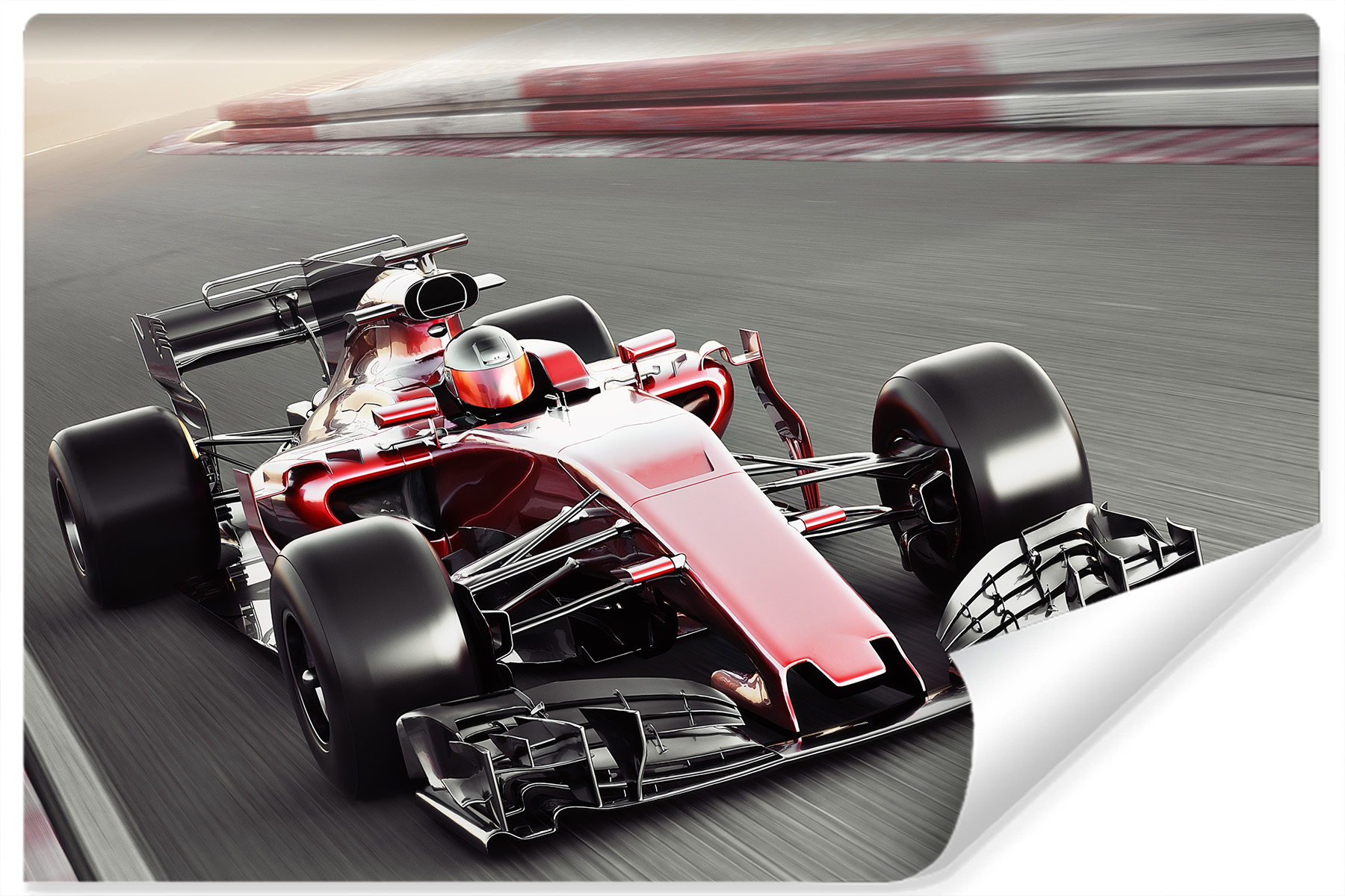 Photo wallpaper F1 car on a track Non-woven 104 x 70.5 cm FT-3792-VEM