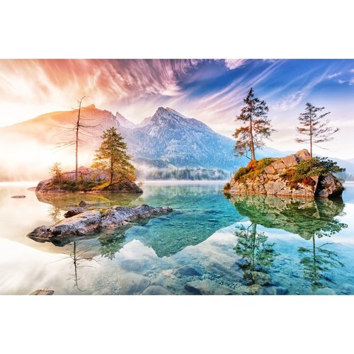 Fotobehang - Meer Hindersee, Bavaria, Duitsland, premium print, inclusief behanglijm